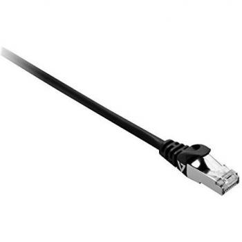 V7 Cable negro Cat7 blindado y laminado (SFTP) con conector RJ45 macho a RJ45 macho 1m 3.3ft