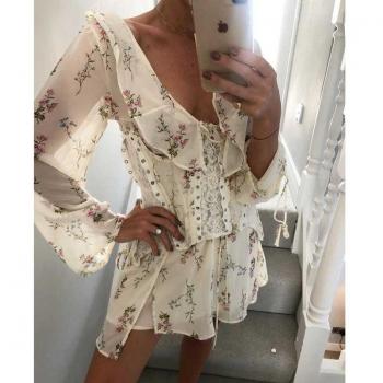 Sexy Bohemian Lace-Up Dress
