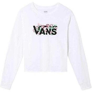 Camisa Vans Rose V para Niñas, Manga Larga, Color Blanco