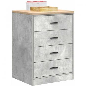 Armadio garage grigio cemento 60×51×85 cm
