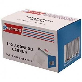 GOSECURE 250 ADDRESS LABELS (PACK OF 1500) PB02278