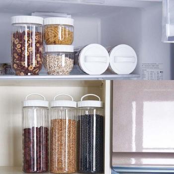 Plastic Food Storage Container with Airtight Lids for Cereal, Grains, Beans, Rice, and Milk Powder
