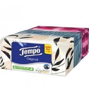 Tempo 3‑Pack Taschentücher – 100 Stück pro Pack – 4‑Lagenweiß