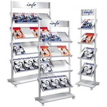 Portadepliant Kerkmann in alluminio per 12 DIN A4