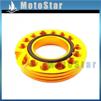 Adaptateur d’entrée carburateur 28 mm en aluminium doré – Dax quad 110 cc / 125 cc