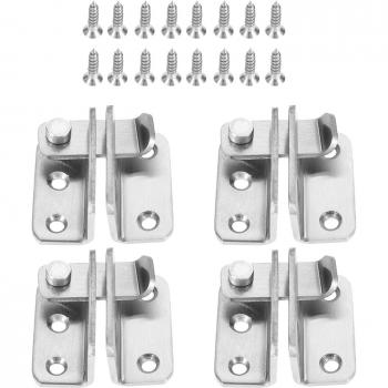 Loquet de porte en acier inoxydable, antivol, ouverture réversible, 4 pièces