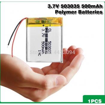 3.7V 500mAh Lithium Li-ion Battery for Bluetooth Headsets