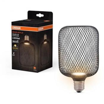 OSRAM Decor LED Quadratlampe E27 3,5W Schwarz 2.700K
