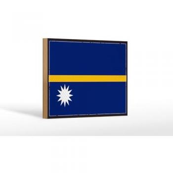 Nauru Wanddeko Holzschild 18x12 cm