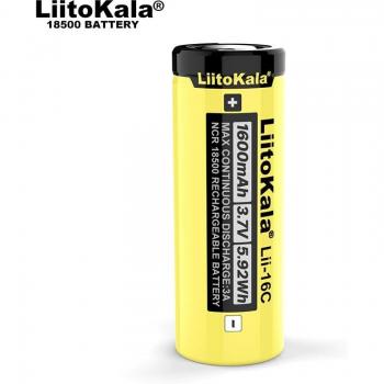 LiitoKala Lii-16C 18500 1600mAh 3.7V Lithium Rechargeable Battery