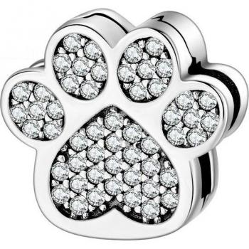 925 Sterling Silver Dog Claw Beads with CZ for Jewelry Making