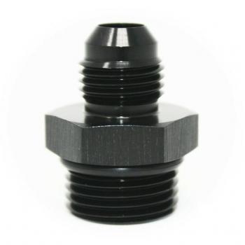 2pcs Black Anodized O-ring Boss AN8 to AN6 Adapter