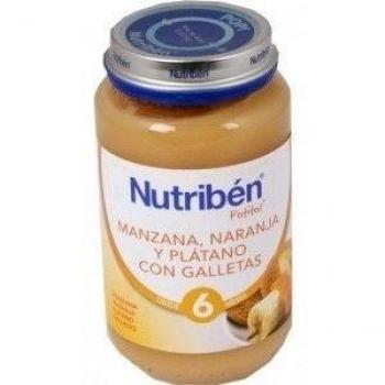 NUTRIBÉN POTITO MANZANA, NARANJA Y PLÁTANO CON GALLETAS 6 MES 250 GR