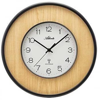 Atlanta Wanduhr 4540/30 Schwarz/Beige