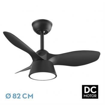 Ventilador Cúbico LED 36W, 2680lm, 82cm, Negro, Control de Temperatura