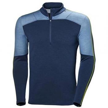 Helly Hansen Lifa Merino 2XL: Camicia Termica a Maniche Lunghe, Blu Mare del Nord