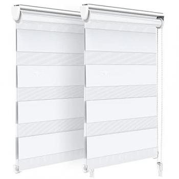 Zebra Pattern Double‑Layer Roller Blind – 50×150 cm