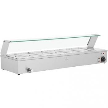 Bagnomaria professionale 2100W 6 contenitori GN