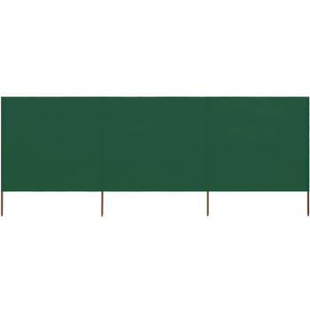 Pare‑vent jardin portable, 400×80 cm, tissu vert résistant