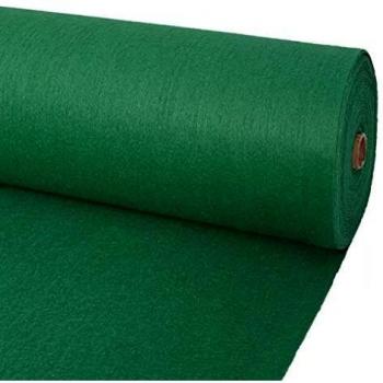 Exhibition Carpet, 1x24 m, Green, Plain, vidaXL