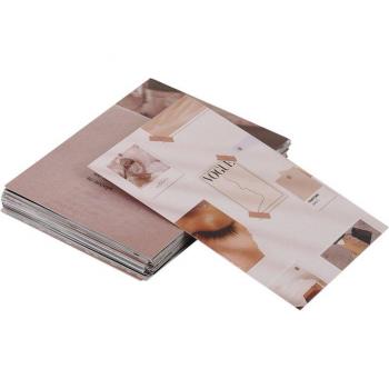 50-Piece Vintage Scrapbooking Set, DIY Craft Background Paper, Light Writing Decoration