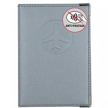 Protège passeport blindé gris argent fabrication française