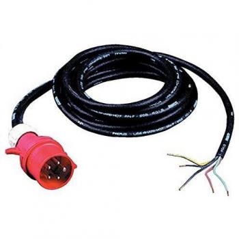 Kabel aansluitleiding type H07RN-F 5x1,5mm², 5 meter, zwart met CEE-stecker voor binnen/buiten gebruik
