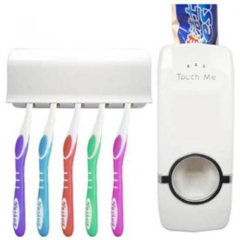 Dispensador de Pasta de Dientes y Soporte de Cepillo de Dientes Montable