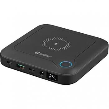 Sandberg All-in-1 (24000 mAh, 65 W, 24000 Wh), Powerbank, Schwarz