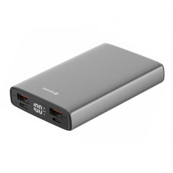 Swissten Aluminium Body Power Bank 10000mAh Grau-Schwarz
