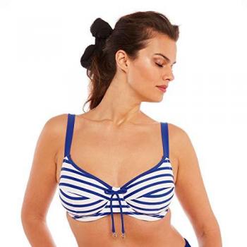 Damen Bikini-Oberteil Marinière mit Bügel von Pomm'poire