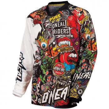 O'NEAL | Maillot | Mayhem Crank | Motocross | Adulte | Taille M | Noir/Multi