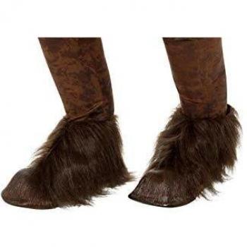 Cubrezapatos de Bestia/Demonio Krampus, látex, piel, marrón