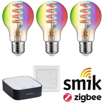 Set di illuminazione smart E27 RGBW con gateway