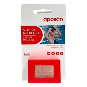 Tapones Oídos Aposan: Silicona Flex, 6 piezas