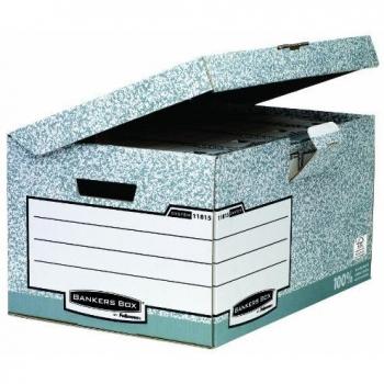 Bankers Box by Fellowes System Flip Top Storage Box FSC 01815 Pack of 10