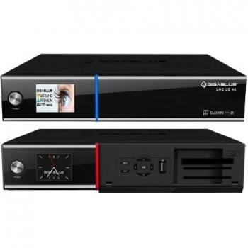 Gigablue UE UHD 4K 2160p 2xDVB-S2X FBC Tuner E2 Linux Receiver Schwarz 2TB HDD