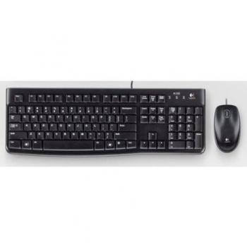 Teclado + mouse Logitech MK120 óptico USB 2.0 negro portugués