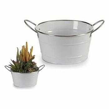 Support de fleurs en métal blanc 20x9