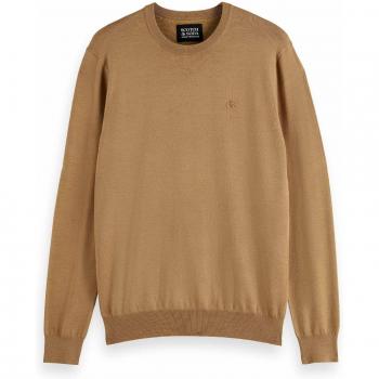 Scotch & Soda CORE‑Viskose Strickshirt S (Herren, Kamel)