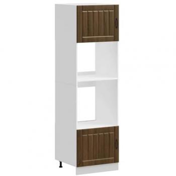 Unités de four Kalmar (2 pièces) – chêne marron, construction en bois d’ingénierie
