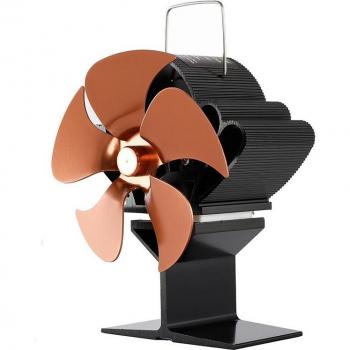 GreenWood Heat Distributor – 5‑Blade Fireplace Fan