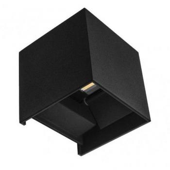170362209 Aplique Barredor De Pared 10w 6000k Segmento Negro Ip65 10x10x10cm Aluminio 800lm Orientable