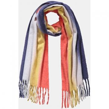 Ulla Popken Schal für Damen, große Größen, blau, One Size, Polyester