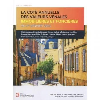 Valeurs vénales au 1er janvier 2021