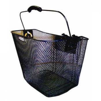 Adie Front Mesh Wire Basket (Black) – Includes Snap Fit & Quick Release Brackets