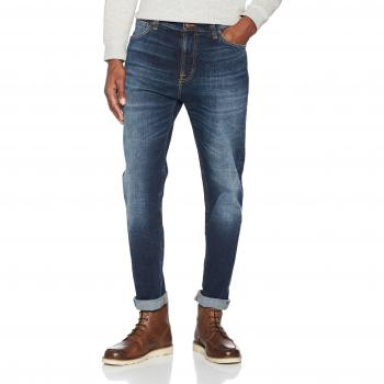 Jean Nudie Brute Knut, Homme, Bleu (Dark Fuzz), W30/L28