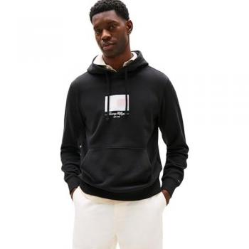 Male Black Hooded T-Shirt – Ithaca Flag XL by Tommy Hilfiger