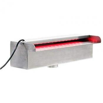 Cascata d'acqua LED 30 cm in acciaio inox per laghetto