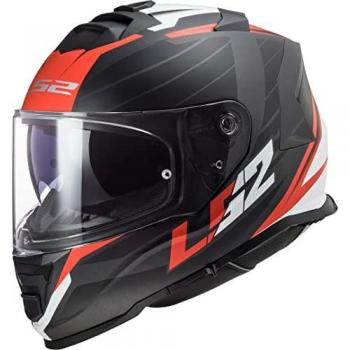 LS2 FF800 Storm II Nerve Helm Schwarz Rot XS male